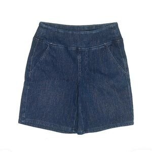 Belle by Kim Graver shorts size 10 blue pull on no 
zip stretch